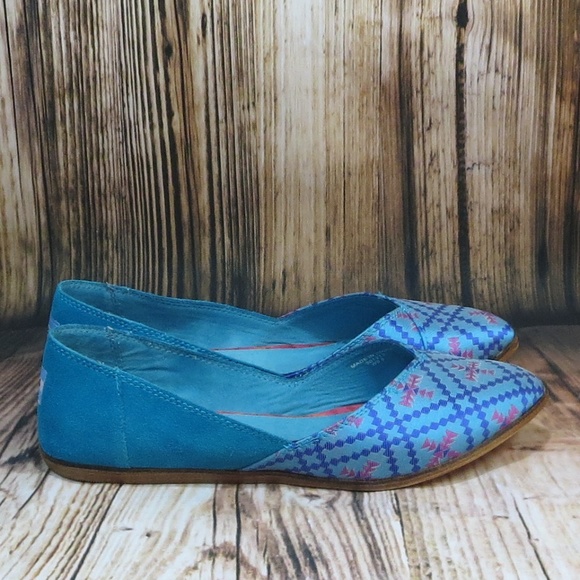 Toms Shoes - NEW! Toms *9.5* Algiers Blue Jutti Flats